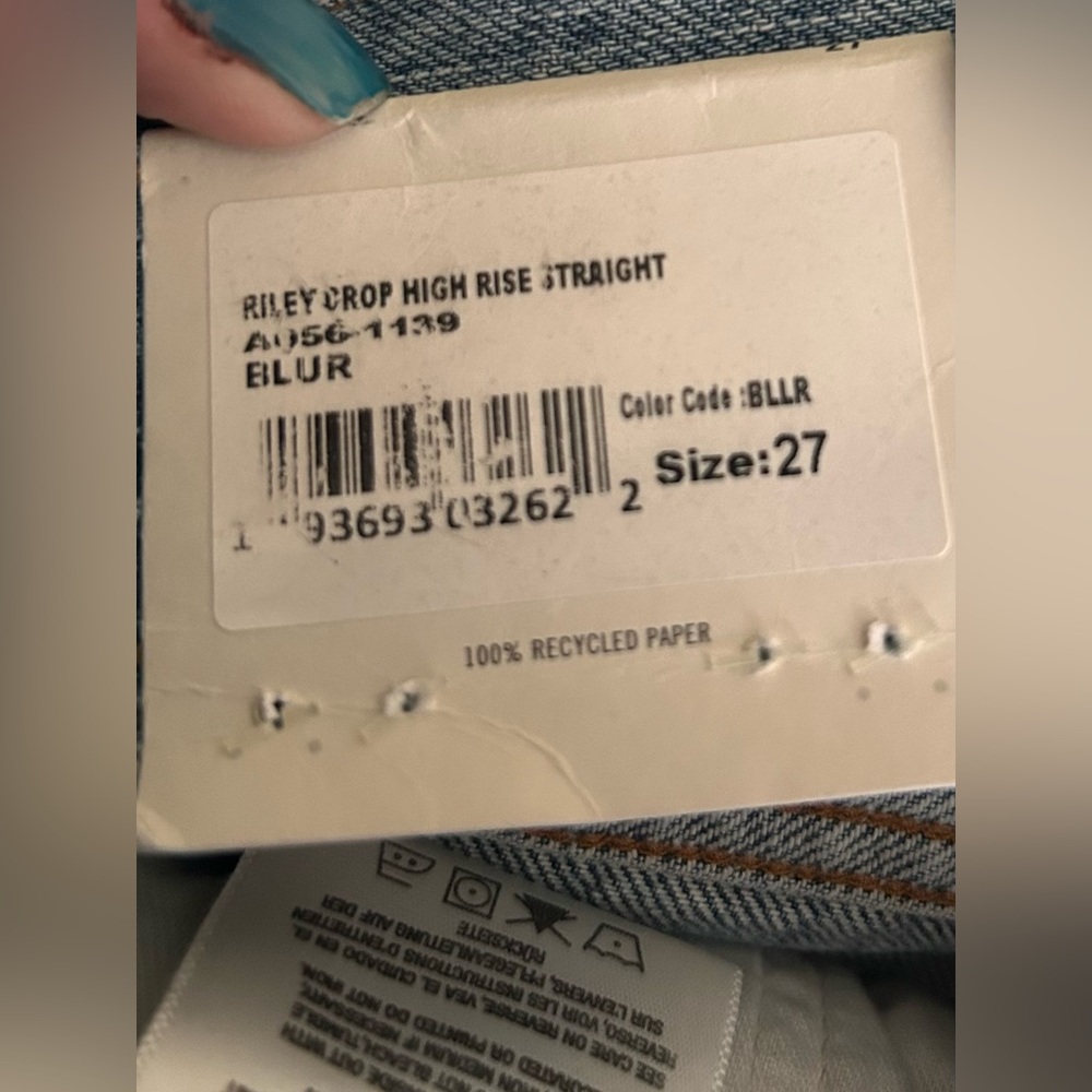 Agolde Riley High Rise Straight Crop Jeans - Picture 13 of 15